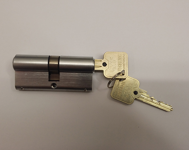 satin chrome key/key euro profile cylinder